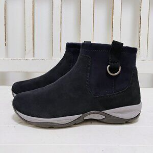Women's Easy Spirit Leather/ Suede Ankle Boots Blue 7.5